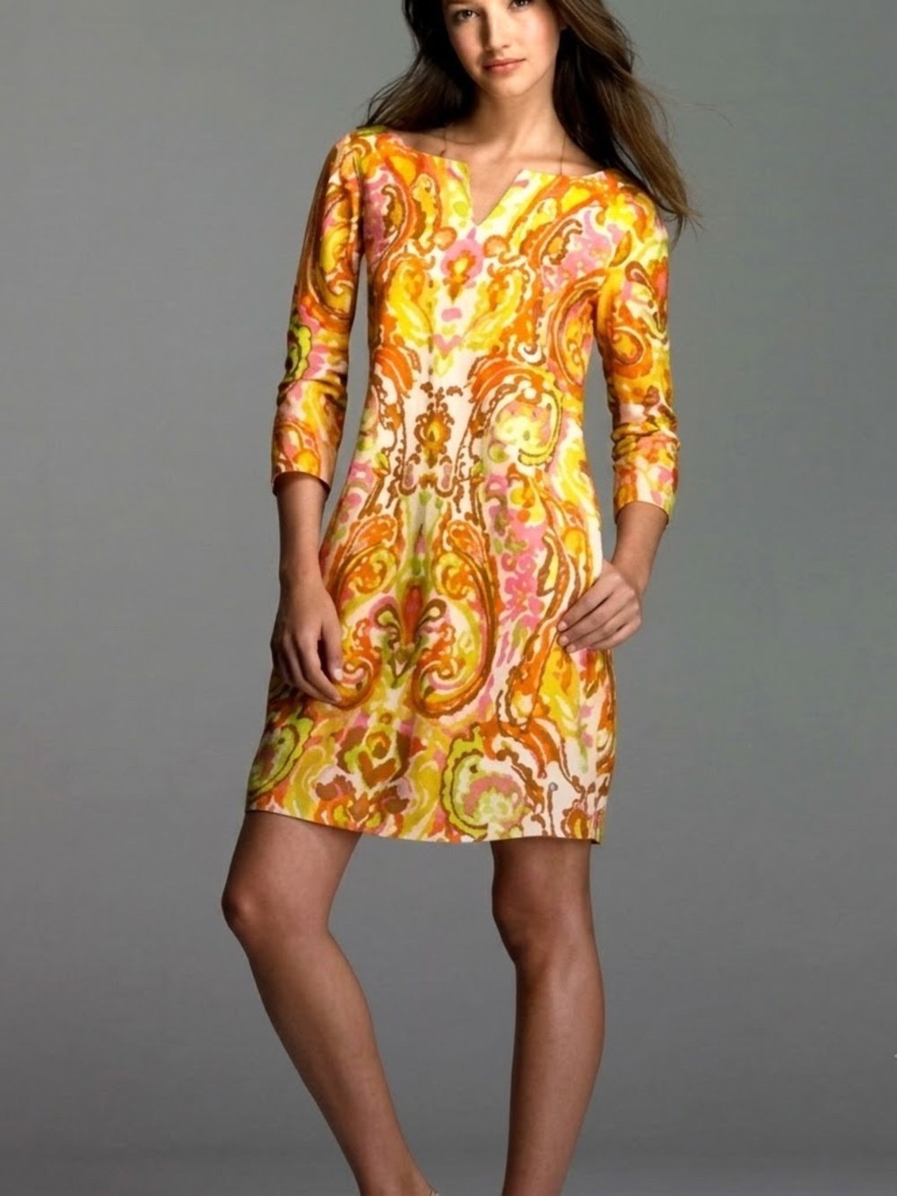 J.Crew vintage Antonia Linen Shift Dress Size 4